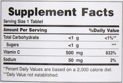 Nature's Bounty Vitamina C 500 mg Masticable con Escaramujo, 90 Comprimidos – Image 2