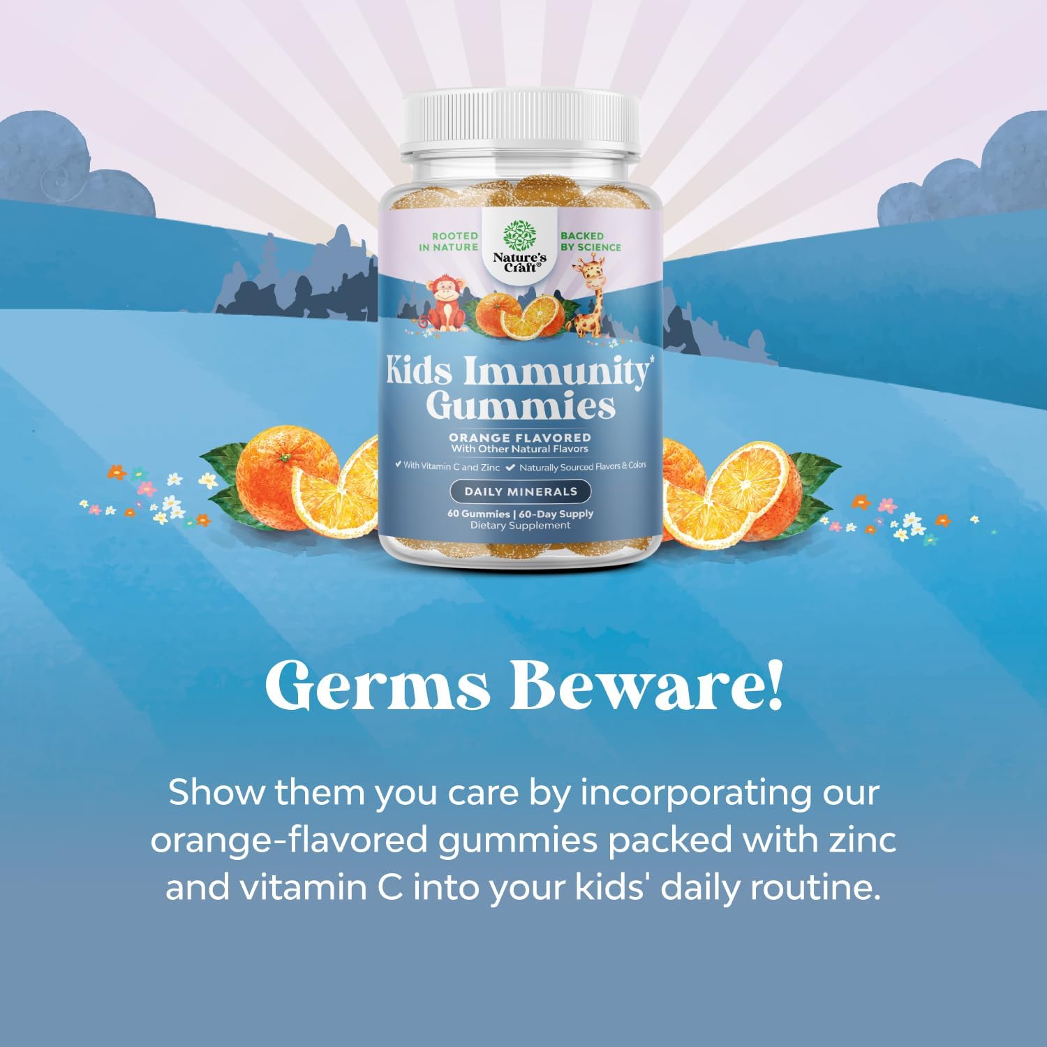 Gominolas de Refuerzo Inmunológico para Niños - Vitamina C, Zinc y Equinácea - Veganas sin Gluten