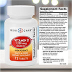 GeriCare Vitamina D 50.000 UI - Suplemento Semanal de Alta Potencia (24 Cápsulas)