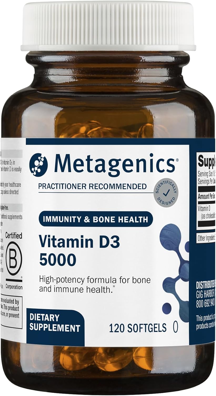 Metagenics Vitamina D3 5000 UI - 120 Cápsulas Blandas