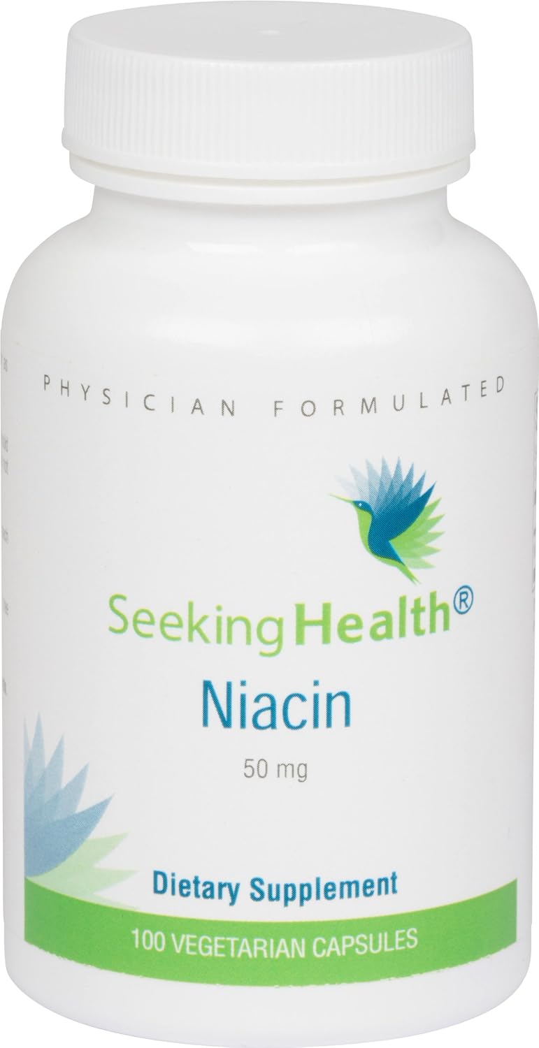 Seeking Health Niacina 50 mg, 100 cápsulas - Suplemento de vitamina B3 biodisponible