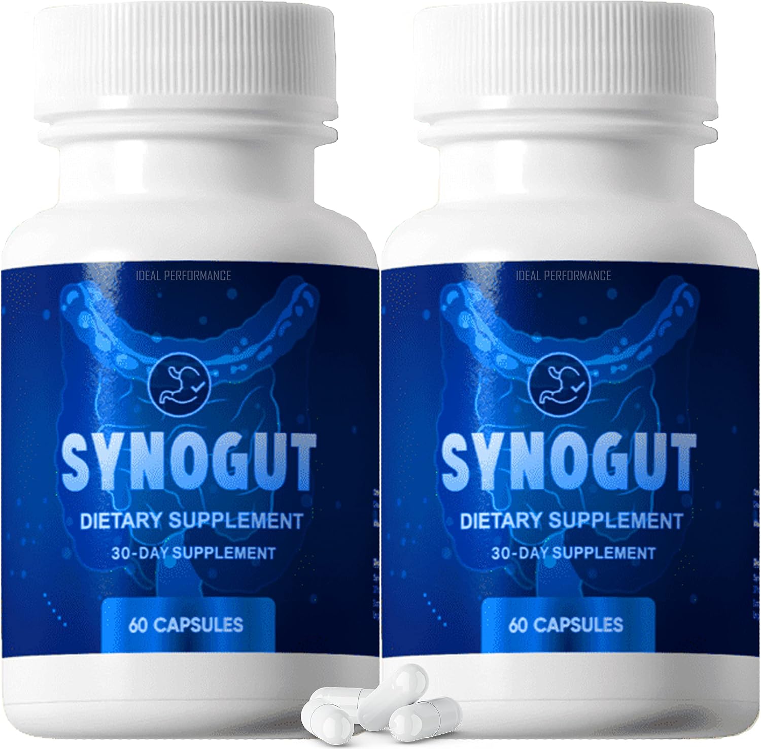 IDEAL PERFORMANCE Synogut - Complemento Alimenticio para la Salud Intestinal (2 Frascos)