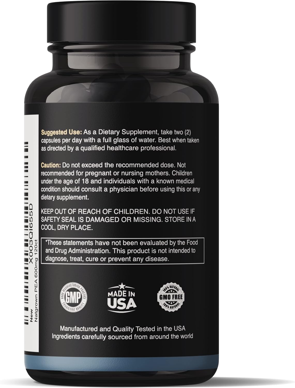 Natgrown Palmitoiletanolamida (PEA) 600 mg - 120 Cápsulas