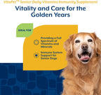 NaturVet VitaPet Senior Daily Vitamins Plus Glucosamine para Perros, 60 comprimidos masticables