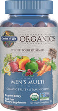 Garden of Life Organics Vitaminas Gomitas para Hombres con Sabor a Bayas – Multivitamínico para Hombres con Metil B12, C y D3, Orgánico del USDA, Sin OGM, Vegano, 120 Gomitas