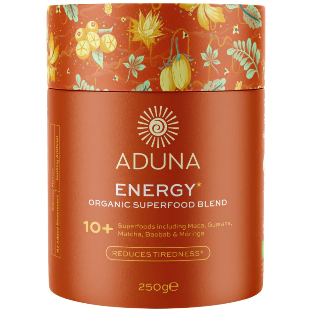 Aduna Organic Energy Superfood Blend - Mezcla de superalimentos orgánicos, 250 g