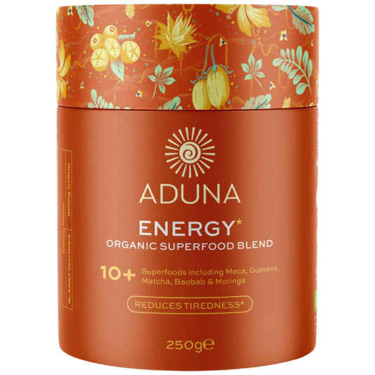 Aduna Organic Energy Superfood Blend - Mezcla de superalimentos orgánicos, 250 g