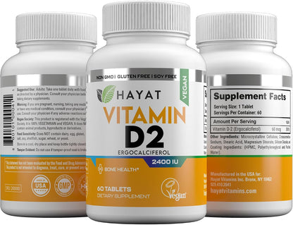 HAYAT Vitamins Vitamina D2 Natural Vegana – Sistema inmunitario: Esta vitamina es fundamental para el – Image 4