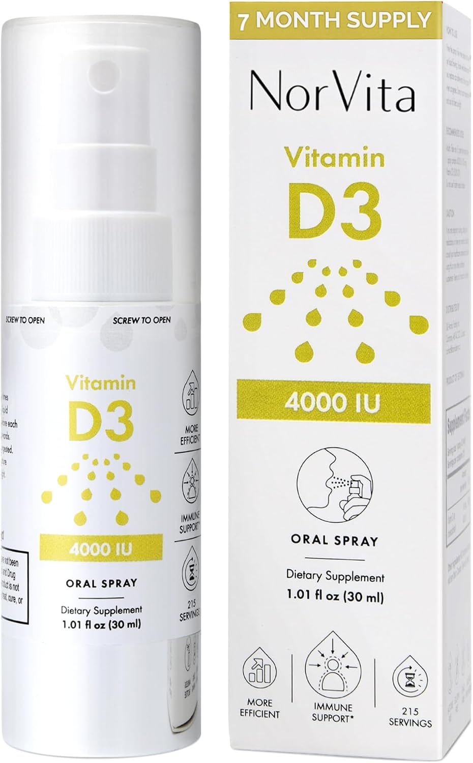 NorVita Vitamin D3 Spray 4000 IU – 30 ml (215 Dosis)