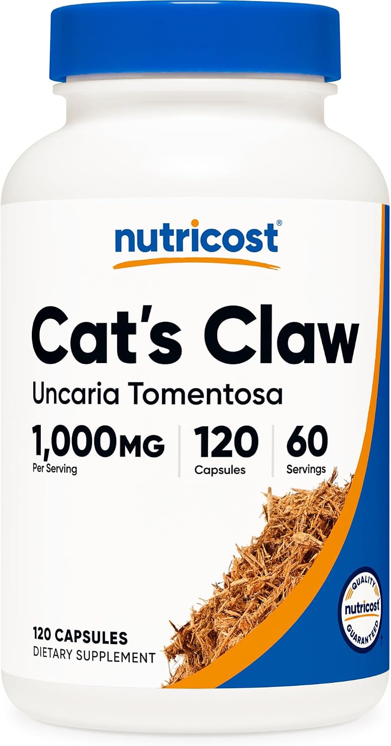 Nutricost Uña de Gato 1000mg, 120 Cápsulas Vegetales - Sin OGM y Sin Gluten