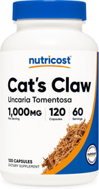 Nutricost Uña de Gato 1000mg, 120 Cápsulas Vegetales - Sin OGM y Sin Gluten