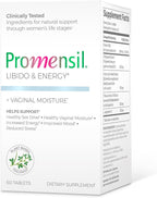Promensil Libido & Energy - Potenciador de libido femenina con fenogreco y vitaminas para la menopausia, 60 comprimidos