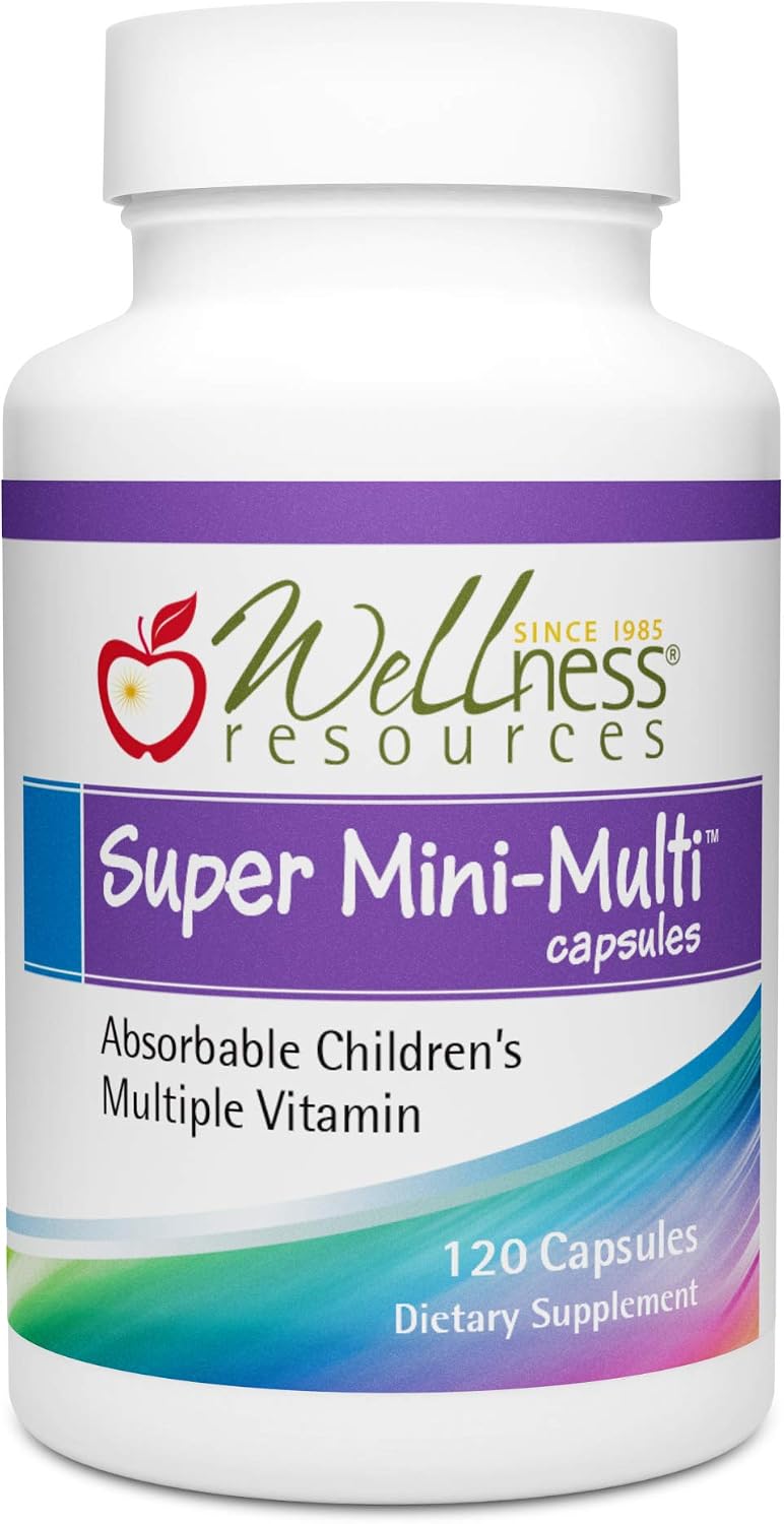 Super Mini-Multi - Multivitamínico infantil con metilfolato y vitamina B12 (120 cápsulas)