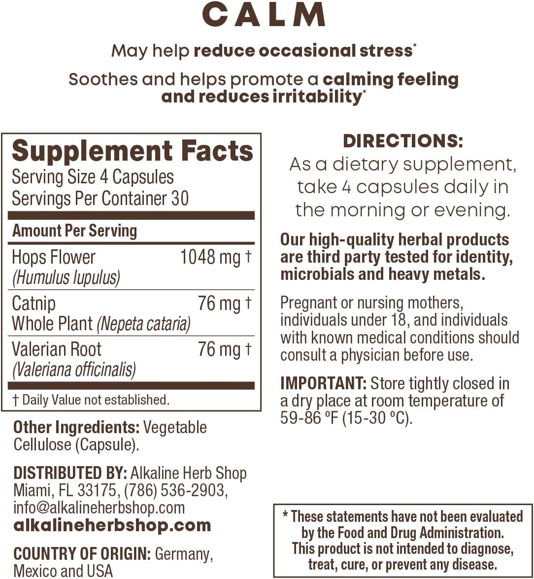 Calm Supplement 120 Cápsulas (Happy Mood)