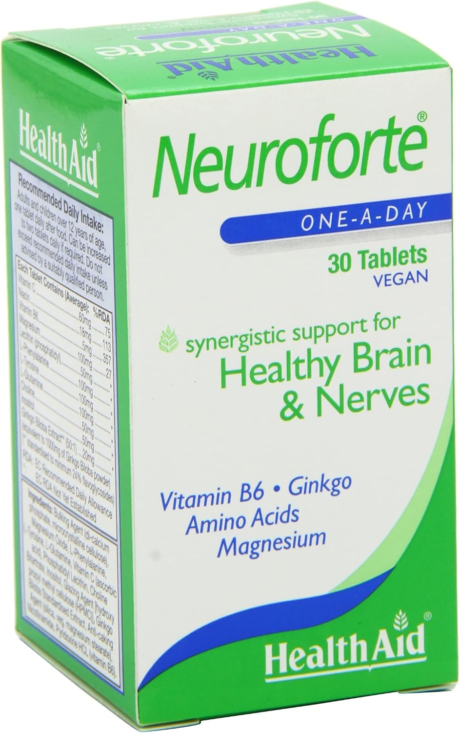 Health Aid NeuroForte Complejo B con Aminoácidos - 30 Comprimidos