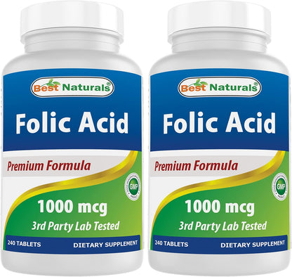 Ácido Fólico 1000 mcg (Vitamina B9) - 2 – El crecimiento de los tejidos maternos durante el embarazo. – Image 1