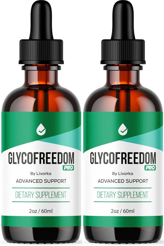 (5 Pack) GlycoFreedom Drops – Complemento Líquido Herbal, 5 Botellas para 5 Meses
