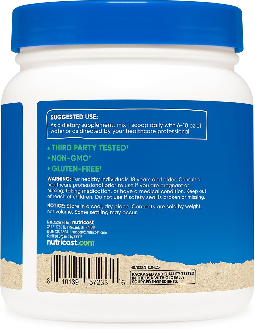 Nutricost Maca en Polvo Orgánica (454 g)