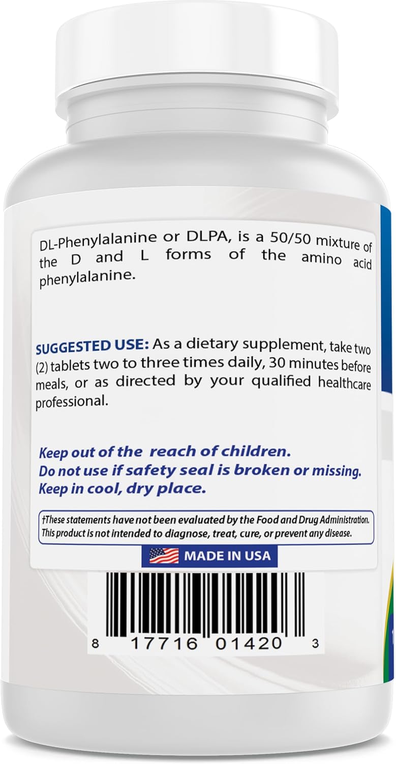 Best Naturals DLPA 500 mg, 120 Comprimidos