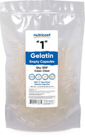 Nutricost Cápsulas Vacías de Gelatina Tamaño 1 - 500 Cápsulas Transparentes