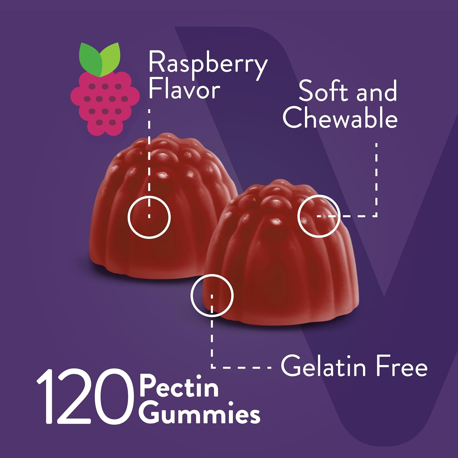 Viteey Gominolas Multivitamínicas para Mujeres - 12 Vitaminas y Minerales Esenciales - Sabor Frambuesa - 120 Gominolas