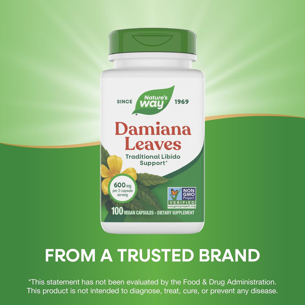 Damiana Leaves de Nature's Way - 100 Cápsulas