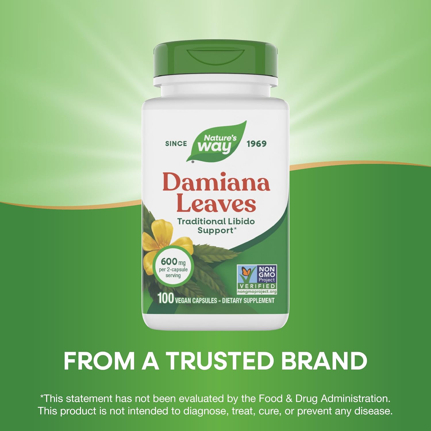 Damiana Leaves de Nature's Way - 100 Cápsulas