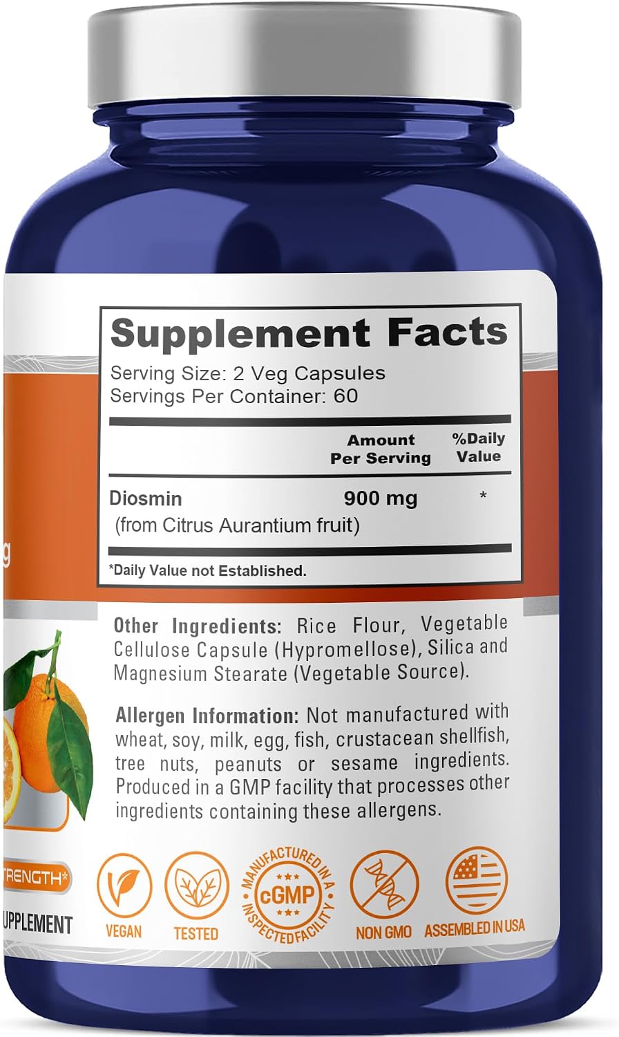NusaPure Diosmin 900mg - 120 Cápsulas Veganas