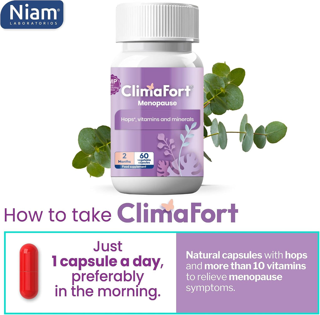 Climafort – Suplemento para la Menopausia, 60 Cápsulas (2 Meses)
