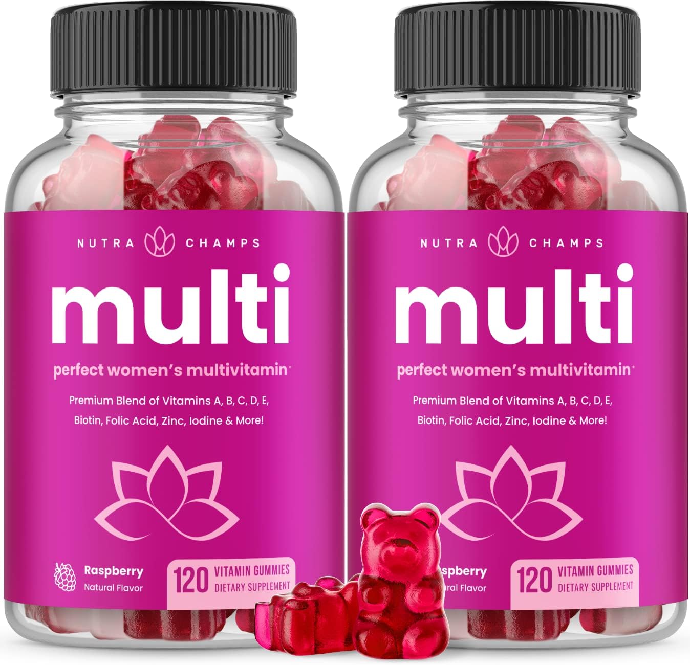 NutraChamps Multivitamínico para Mujeres, 240 Gominolas (Pack de 2)