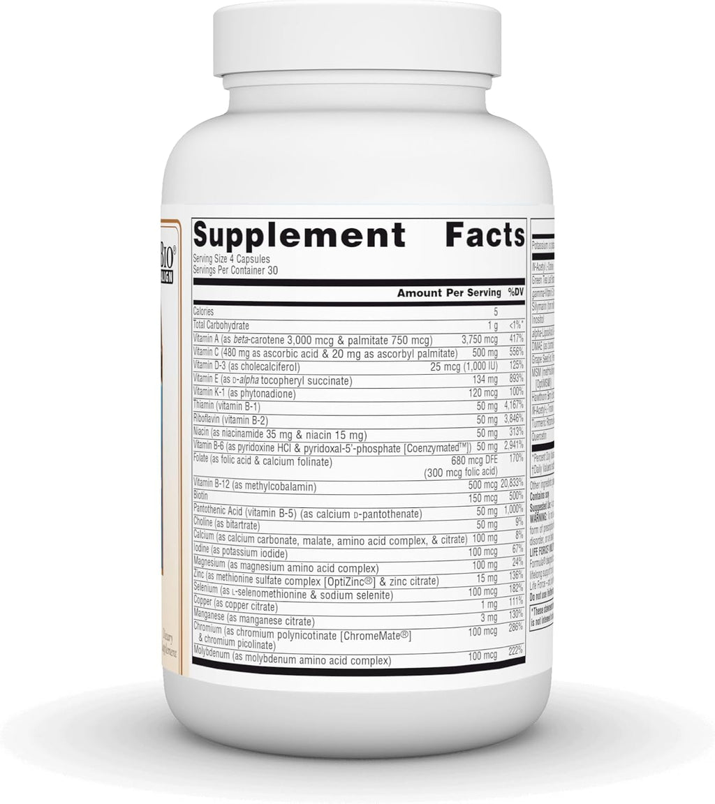 Source Naturals Life Force Multivitamínico Sin Hierro - 120 Cápsulas