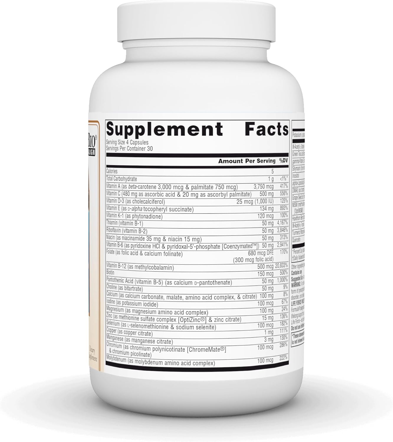 Source Naturals Life Force Multivitamínico Sin Hierro - 120 Cápsulas