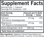 Kirkman Ácido Alfa-Cetoglutárico 300 mg - 100 Cápsulas Vegetales