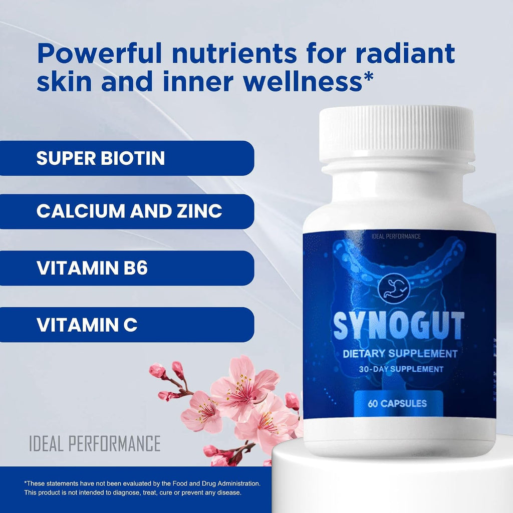 IDEAL PERFORMANCE Synogut - Complemento Alimenticio para la Salud Intestinal (2 Frascos)
