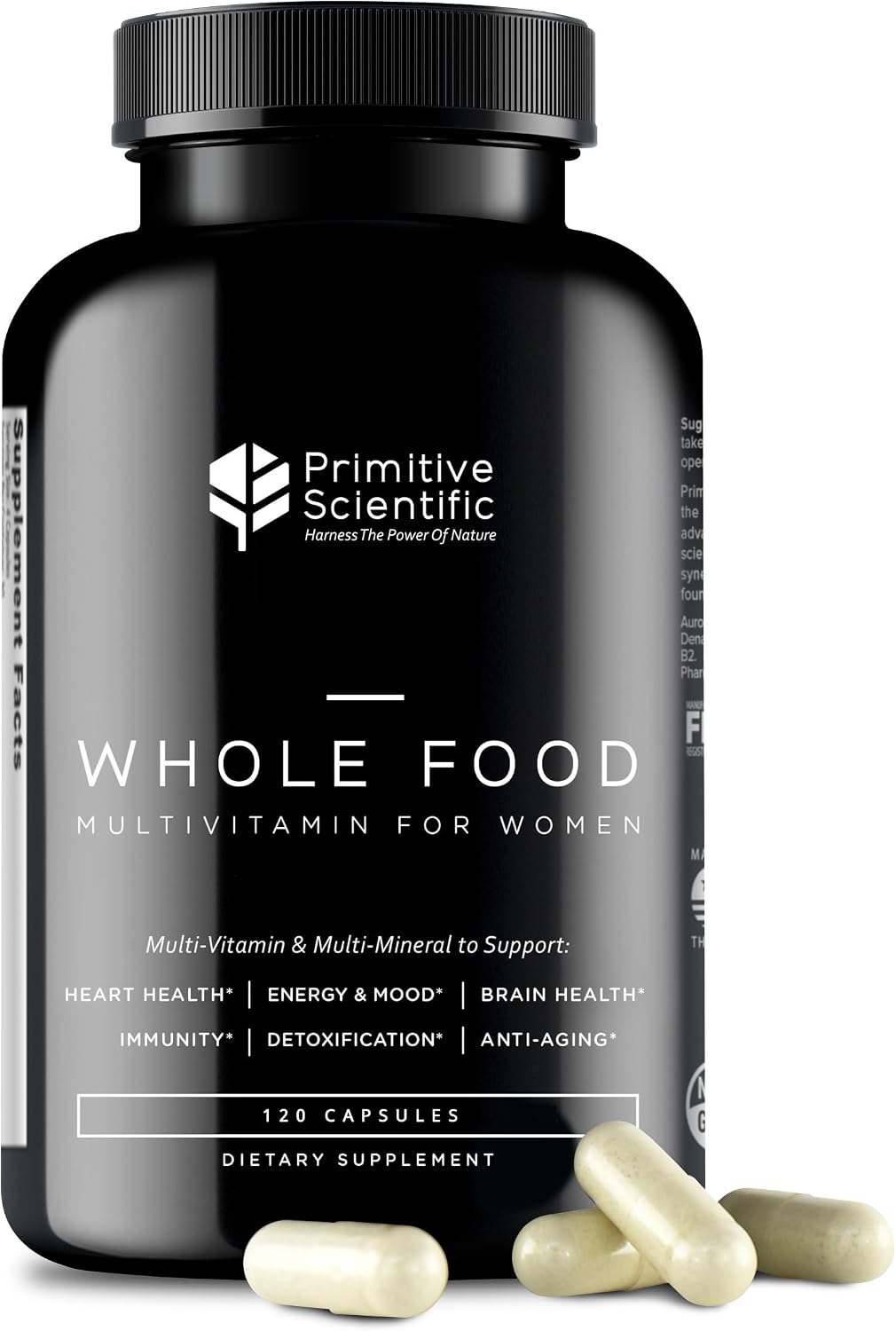 Multivitamínico y Mineral Whole Food Natural Four-a-Day para Mujeres - 120 Cápsulas