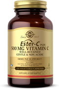 Solgar Ester-C Plus 500 mg Vitamin C (Ascorbate Complex), 100 Vegetable Capsules - Gentle and Non-Acidic
