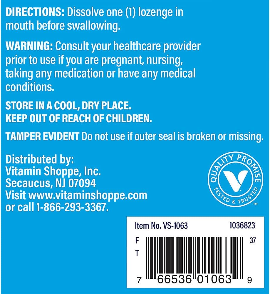 The Vitamin Shoppe Vitamina B12 1000mcg - 300 Comprimidos Sublinguales