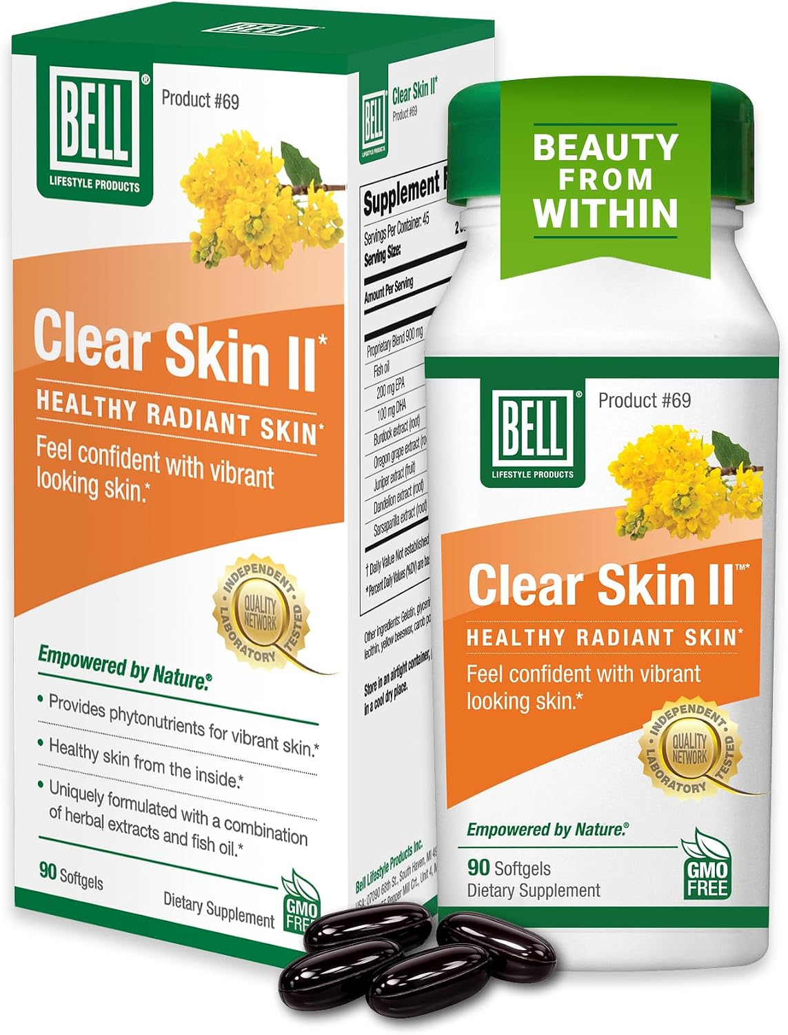 Bell Clear Skin - Suplemento avanzado para la piel con omega-3