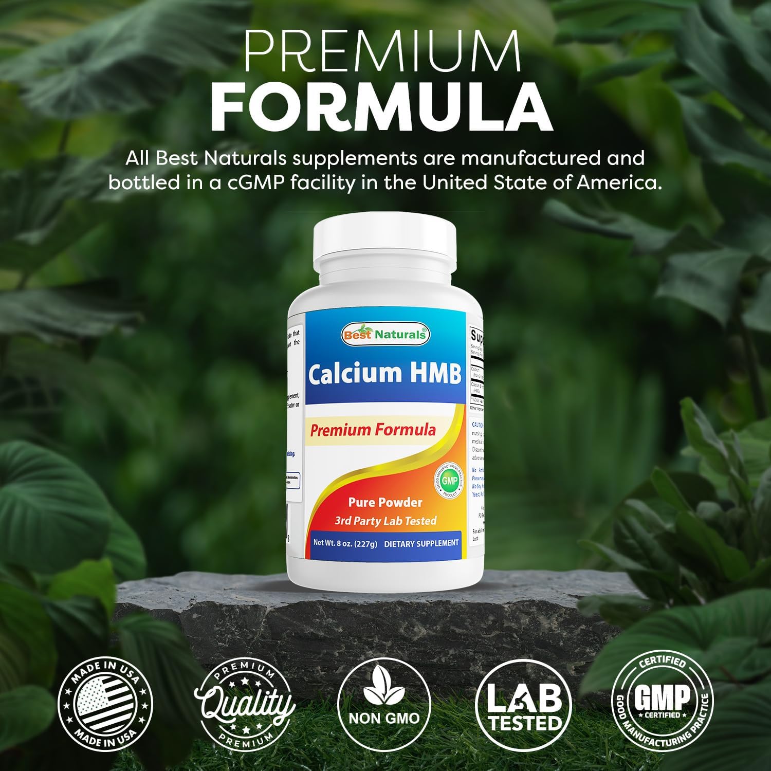 Best Naturals HMB (Beta-Hidroxi Beta-Metilbutirato) en Polvo Puro, 227 g