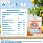 Vitamin D3 K2 Gummies, Vitamina D3 10000 UI con K2 200 mcg, Vitamina C, Calcio, Magnesio, Zinc, Apoyo para Huesos, Articulaciones, Músculos, Nervios y Sistema Inmunológico (60, Naranja, Sin Azúcar)