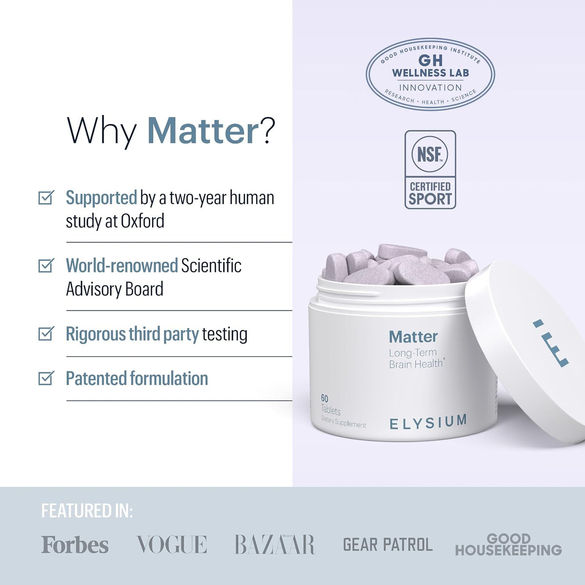 ELYSIUM Matter - Suplemento Cerebral con – Complejo tri-vitamínico: Matter incluye tres vitaminas clave que – Image 5