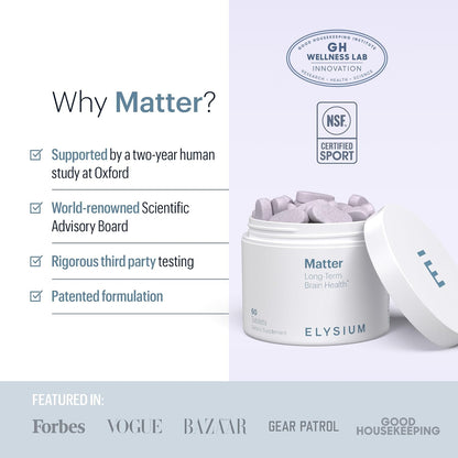 ELYSIUM Matter - Suplemento Cerebral con – Complejo tri-vitamínico: Matter incluye tres vitaminas clave que – Image 5