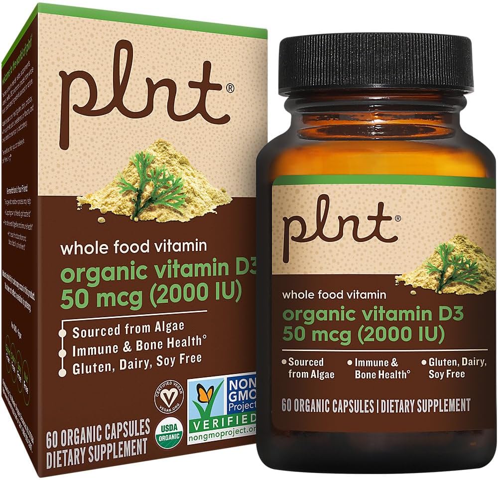 plnt Vitamina D3 50 mcg (2000 UI) – 60 Cápsulas Orgánicas