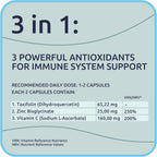 BiotaxX Taxifolin (Dihydroquercetin) + Vitamina C + Zinc – 500 mg, 60 Cápsulas Veganas