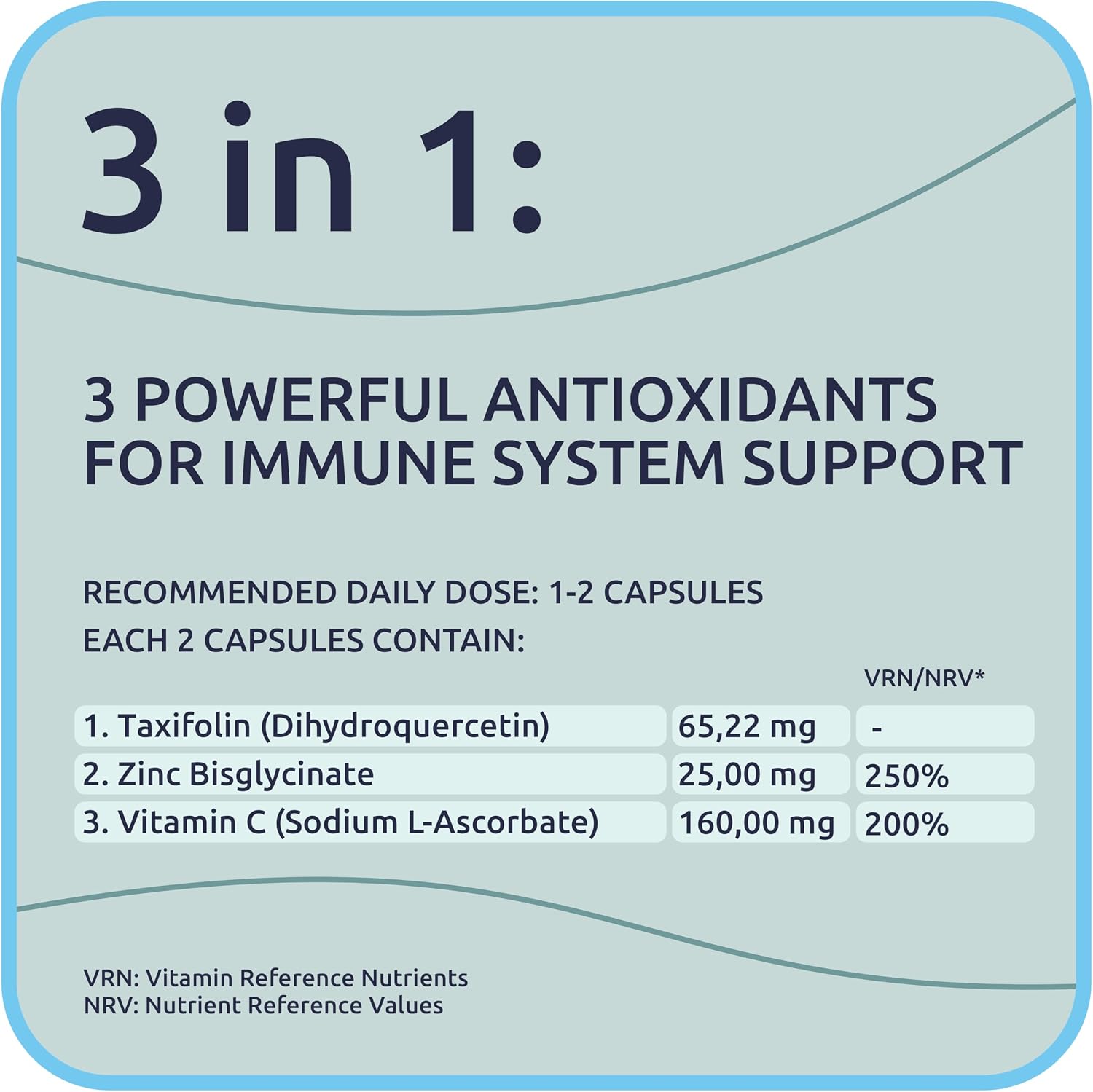 BiotaxX Taxifolin (Dihydroquercetin) + Vitamina C + Zinc – 500 mg, 60 Cápsulas Veganas
