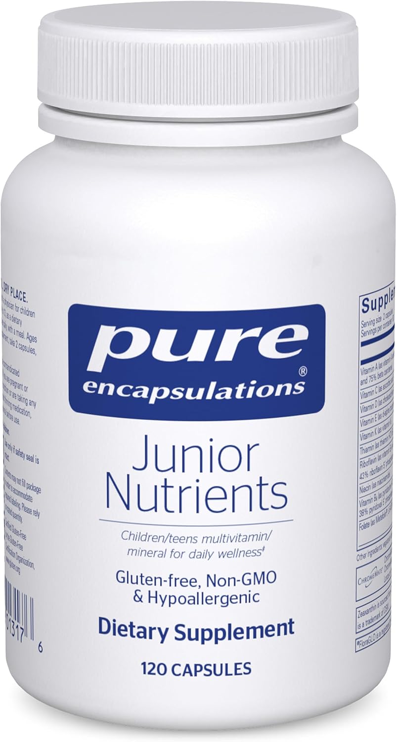 Pure Encapsulations Junior Nutrients - Multivitamínico para Niños y Adolescentes - Sin Hierro - 120 Cápsulas