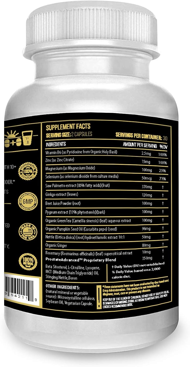 ACTIF Prostate Advanced Support - Apoyo Prostático Completo, 60 Cápsulas