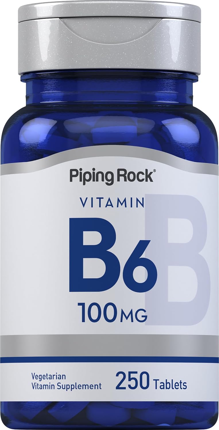Piping Rock Vitamina B6 100 mg | 250 Comprimidos | Piridoxina Clorhidrato