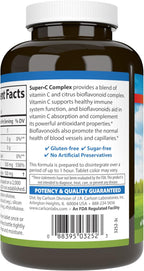 Carlson Super-C Complex, Vitamin C + Bioflavonoids, 250 Vegetarian Tablets