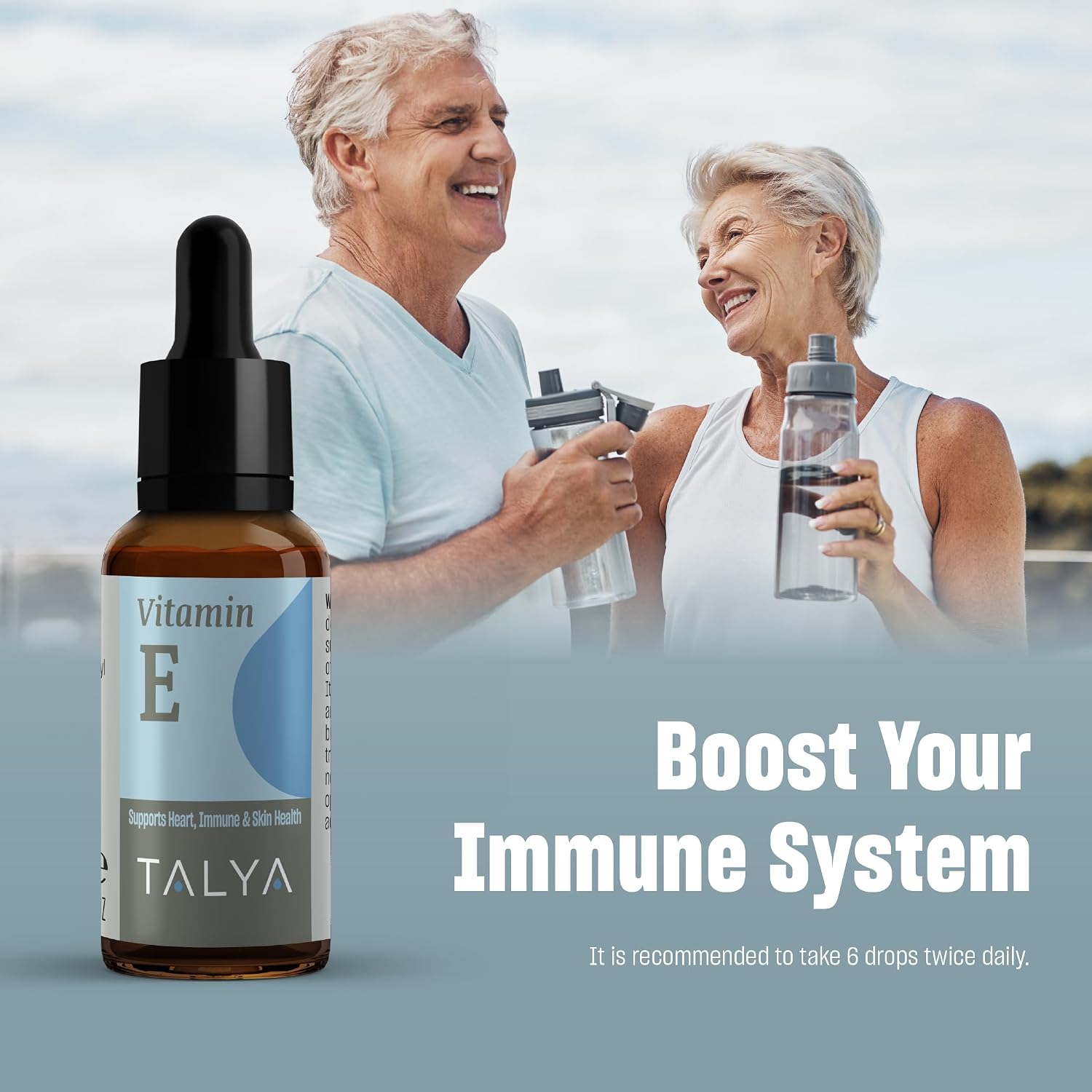 TALYA Vitamina E Líquida 10 ml | Gotas | Complemento Alimenticio | Sin OGM, Vegano